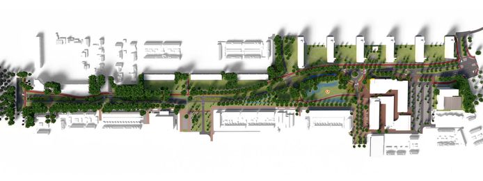 Impressie van de Burgemeester Holtroplaan in Oosterhout na de reconstructie.