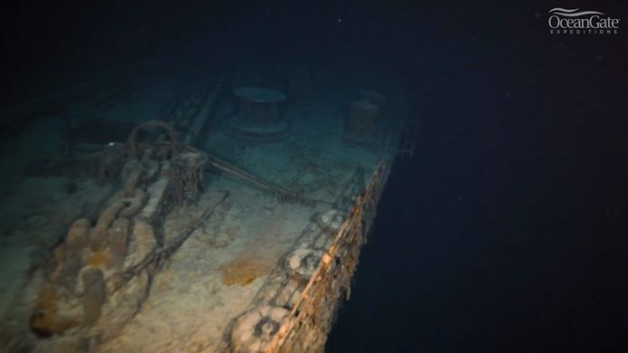 Het wrak van de Titanic, dat in 1912 zonk.