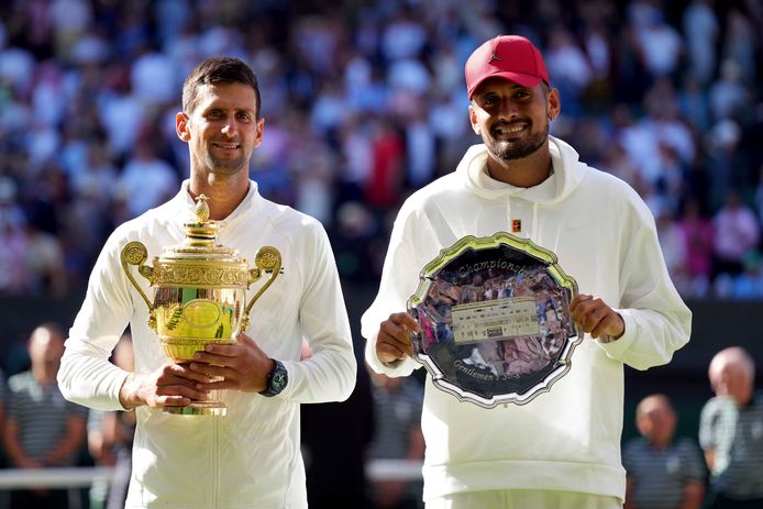 Novak Djokovic en Nick Kyrgios.
