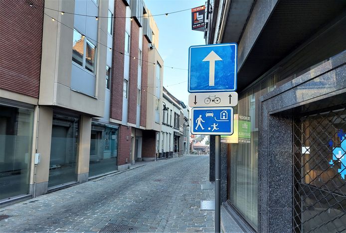 Het begin van woonerf De Vrijheid. Er staan een bord, zeldzaam zijn degenen die weten wat het betekent.