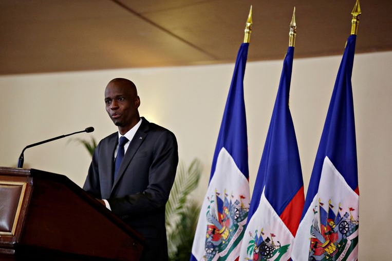 De vermoorde Haïtiaanse president Jovenel Moïse op archiefbeeld. Beeld REUTERS