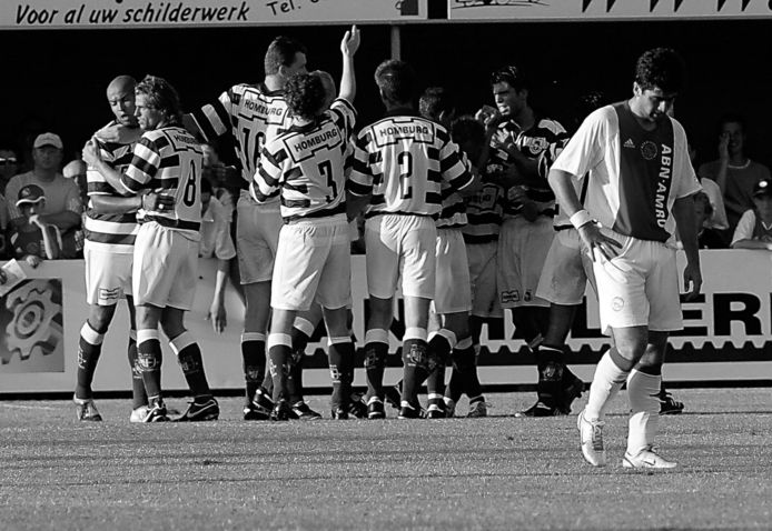 Spakenburg heeft gescoord in het thuisduel met Ajax, op 18 juli 2006.