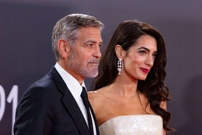 George Clooney and Amal Clooney at the 'Tender Bar' premiere, BFI London Film Festival, UK, Credit:James Shaw / Avalon ! only BELGIUM !