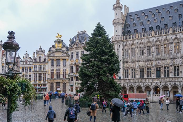 BAKAJI Kerstboom Royal Super dikke grenen groen sneeuw basis kruis ijzer opvouwbaar hoge kwaliteit takken met sneeuw eenvoudige montage opening paraplu (240 cm