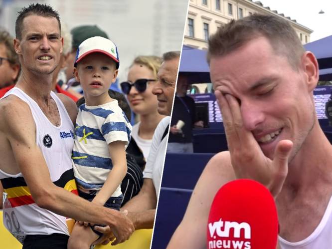 Koen Naert in tranen na achtste plek op EK marathon: “Had zoontje zo graag medaille geschonken”
