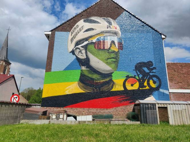 Provincie Vlaams-Brabant eert koers met street art: Remco Evenepoel schittert op muur in Elingen