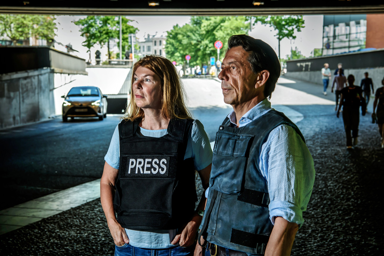‘In het station in Kiev zag ik mensen drie uur lang afscheid nemen. Toen ik instapte, brak ik: de tranen stroomden over mijn wangen.’ Beeld Geert Van de Velde