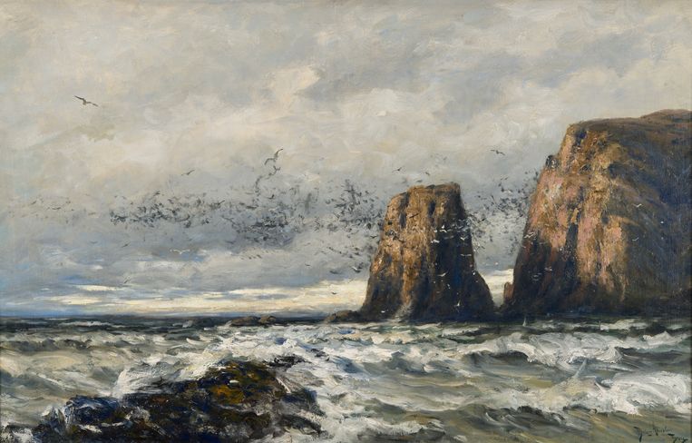 Betsy Berg (1850-1922).  Fucola Rock, 1893 atau lebih baru.  Minyak di atas kanvas.  84 x 135 cm Museum Tramps Who, Willeland.  Museum Patung Trampin Huys