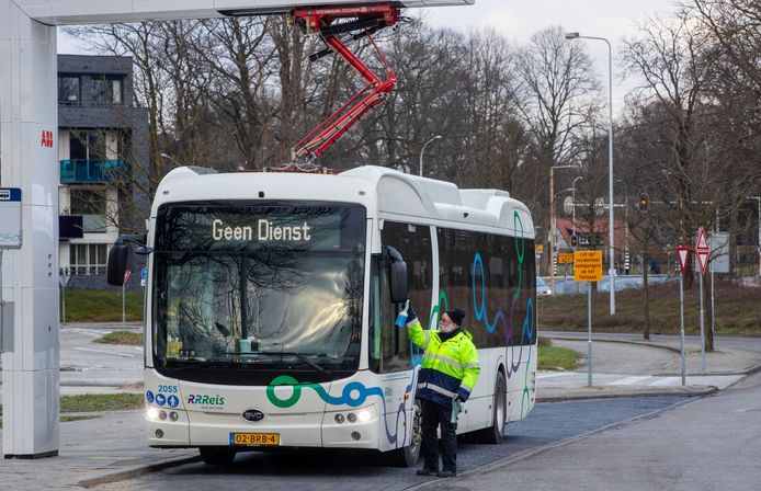 Een elektrische bus van Keolis.
