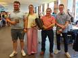 Vlnr: Zico Maes, Yana Callaerts, Marcel Van Camp, Vincent De Borger