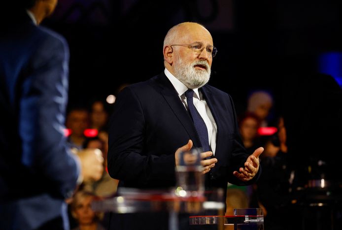 Frans Timmermans (GroenLinks-PvdA) durante la discussione finale.