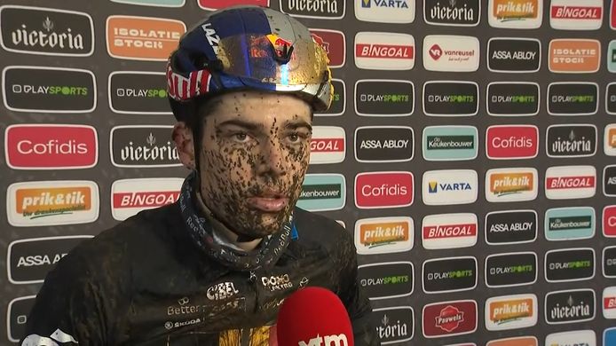 Wout van Aert voor de cross van Boom