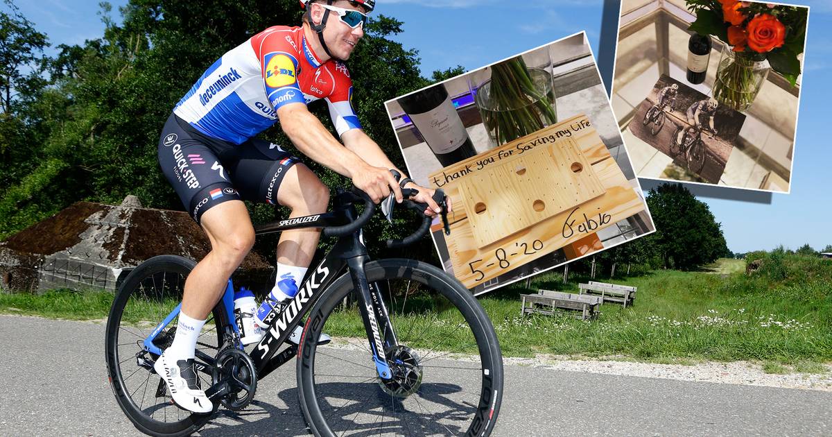 Jakobsen geeft Sénéchal cadeautje: 'Bedankt dat je mijn leven redde' - De Gelderlander