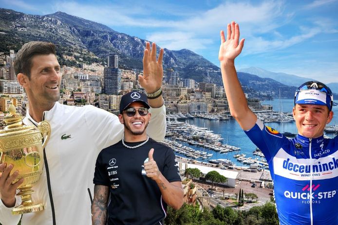 Djokovic en Hamilton wonen al in Monaco, mogelijk loopt Evenepoel hen er tegen het lijf.