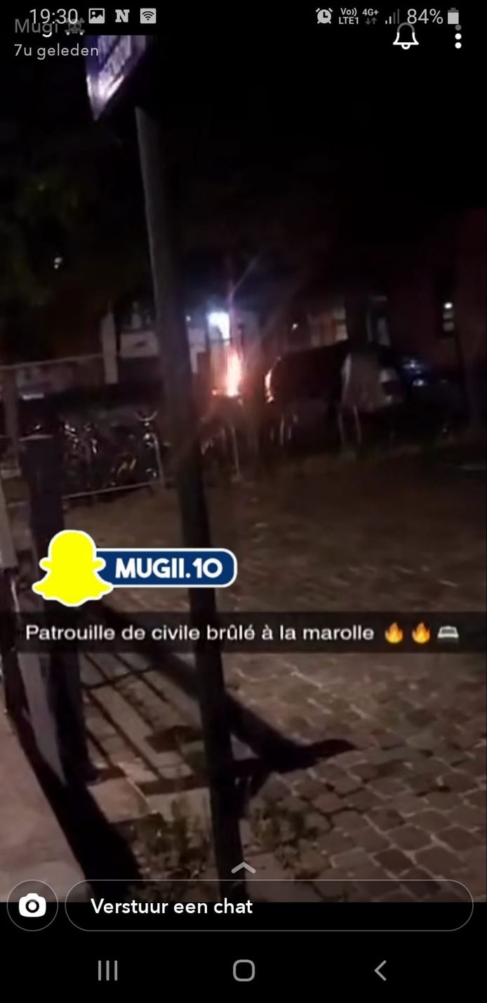 Een beeld van de brand.