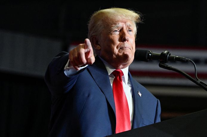 De Amerikaanse oud-president Donald Trump tijdens een rally in Ohio.