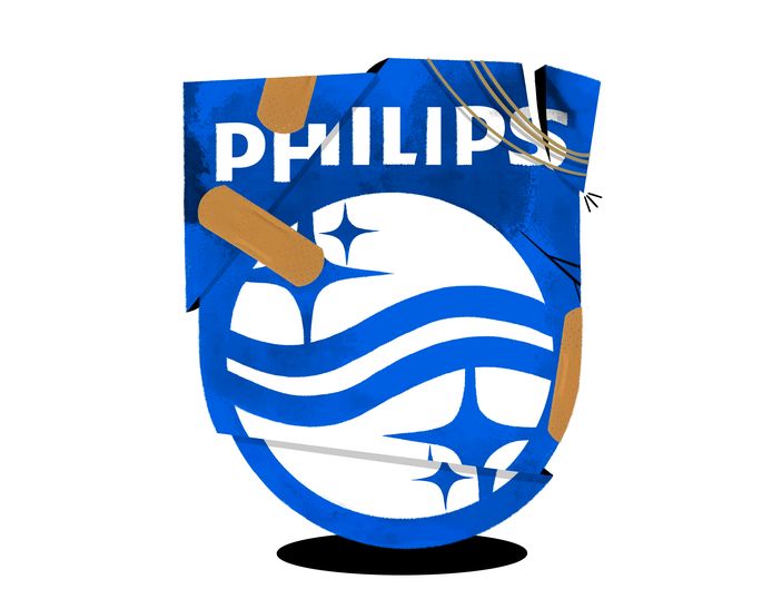 Pleisters plakken bij Philips met gebutst imago