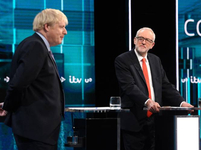 Johnson en Corbyn debatteren op televisie over brexit en kerstcadeaus