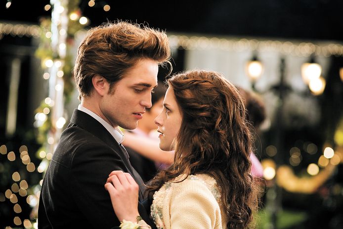 Robert Pattinson en Kristen Stewart in ‘Twilight’.