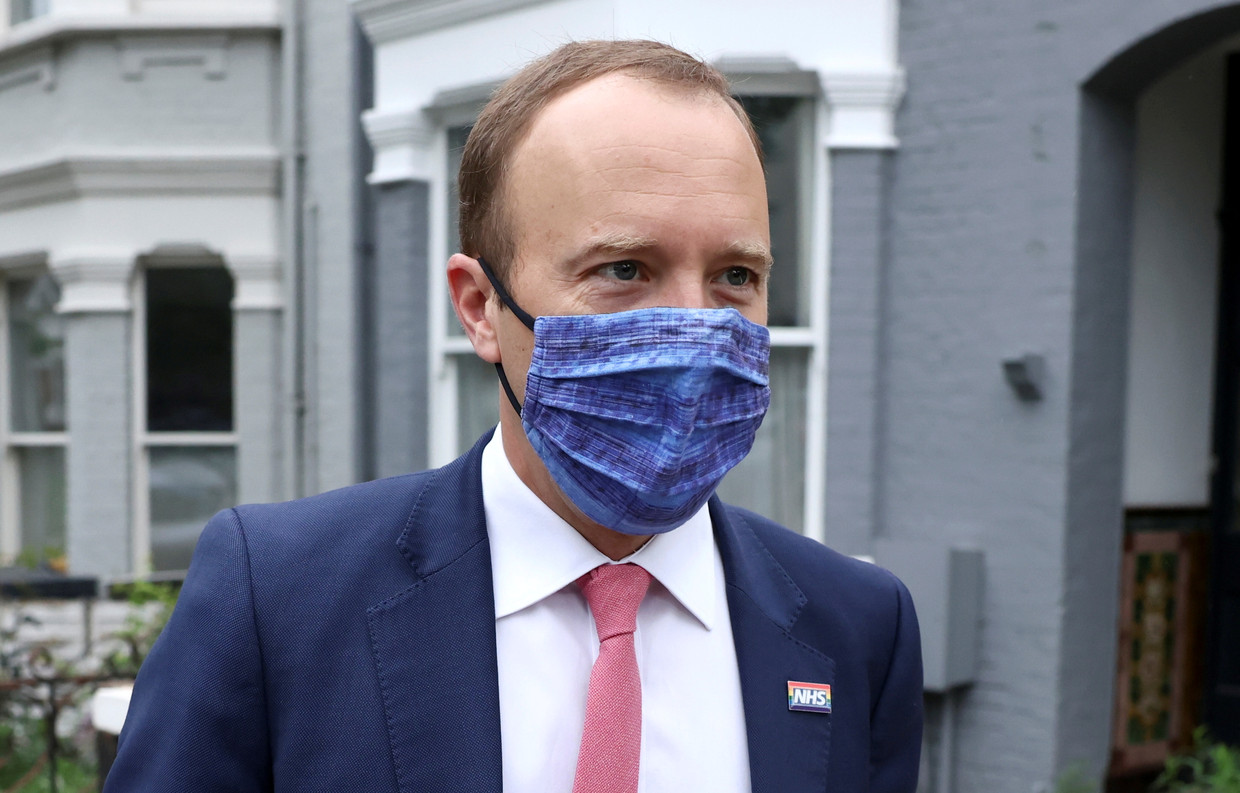 De Britse minister van volksgezondheid Matt Hancock Beeld REUTERS