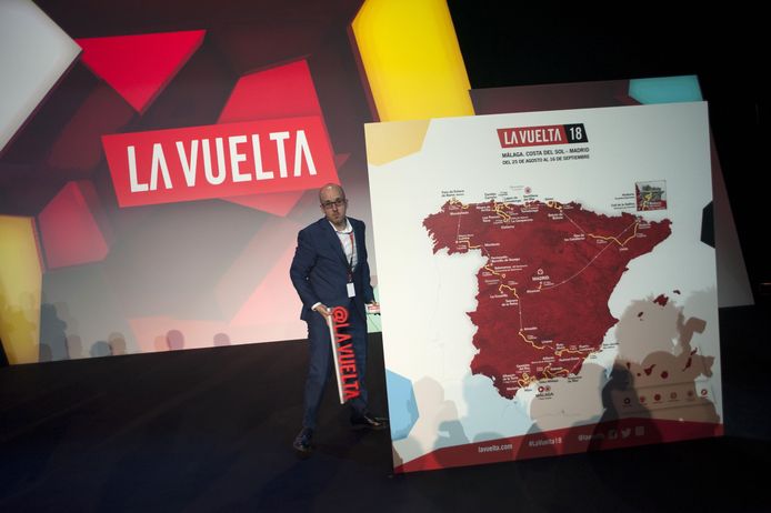 De routekaart van de Vuelta 2018.
