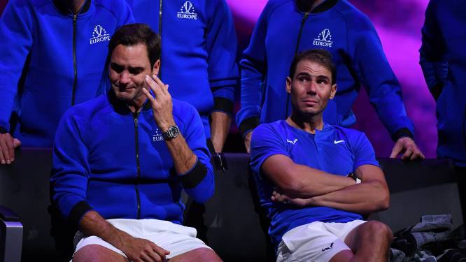 Roger Federer laat tranen de vrije loop na afscheidswedstrijd aan de zijde van Nadal en bedankt z’n vrouw: “Zonder haar was ik allang gestopt”