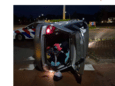 Auto op z'n kant na driftpoging in Zwolle