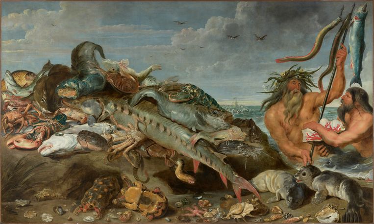 De overwinning van Neptunus met de vruchten van de zee, door Paul de Vos, uit ongeveer 1635/40. Collectie Salomon Lilian. Beeld René Gerritsen