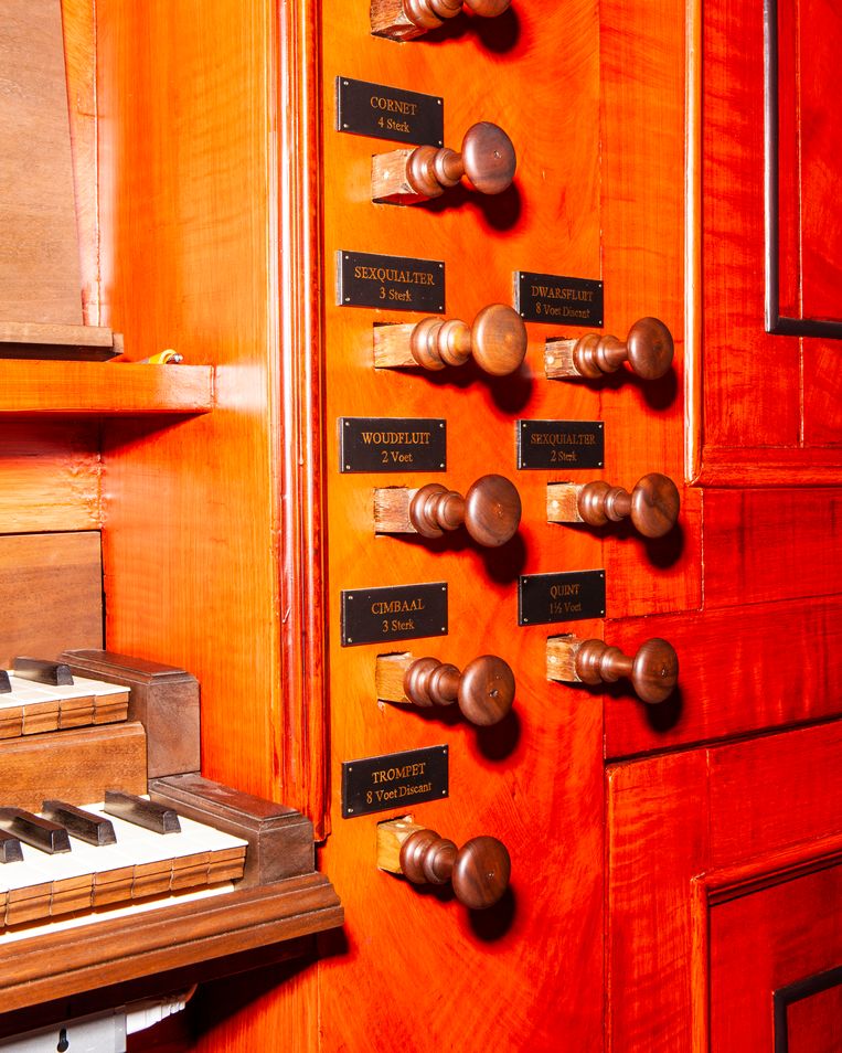 Het De Crane-orgel in de Hervormde Kerk in Waspik. Beeld Hilde Harshagen