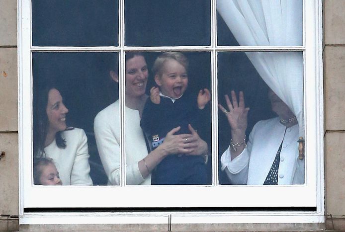 Prins George samen met z'n nanny Maria Teresa Turrion Borrallo in 2015