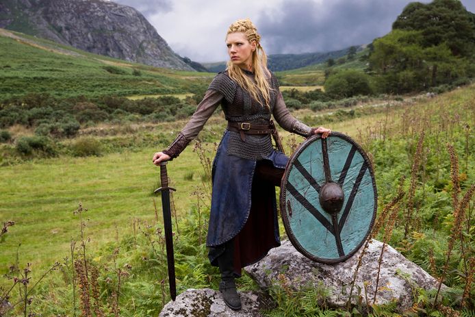 Katheryn Winnick speelt Lagertha in de historische dramaserie ‘Vikings’.