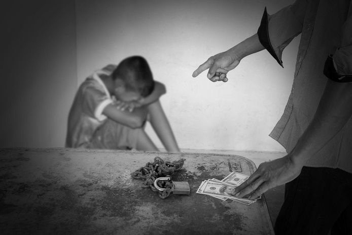 Een slachtoffer van mensenhandel. Foto ter illustratie.