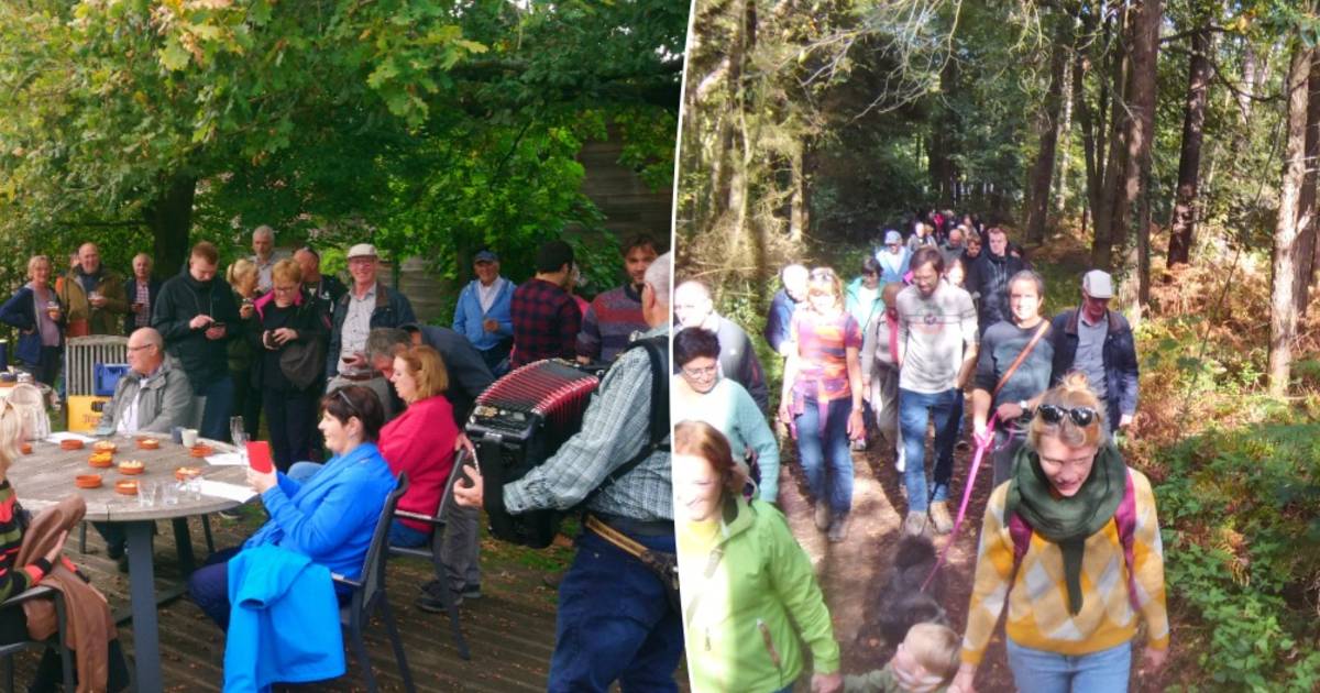 50-tal wandelaars verkennen heropende trage wegel in Stekense bossen ...