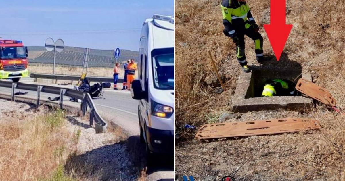 Tragisch ongeval met Belgische motorrijder: man vliegt bij crash recht in waterput.