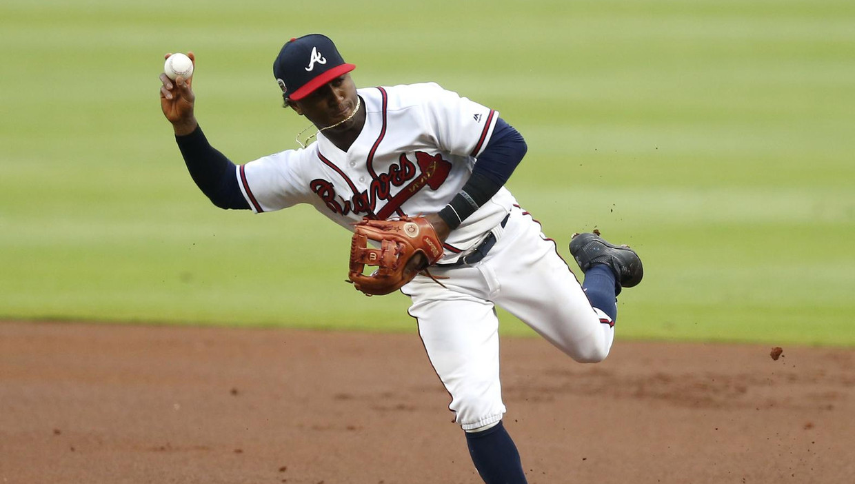 Ozzie Albies Atlanta Braves 2021 World Series Champions Player In Trop FOCO