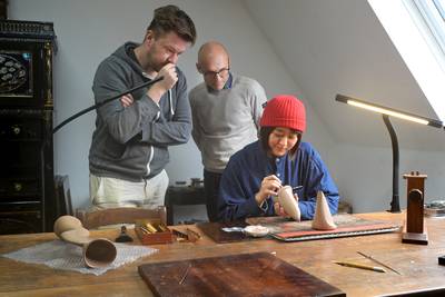Stukje oeroude Japans cultuur in atelier Vortum-Mullem