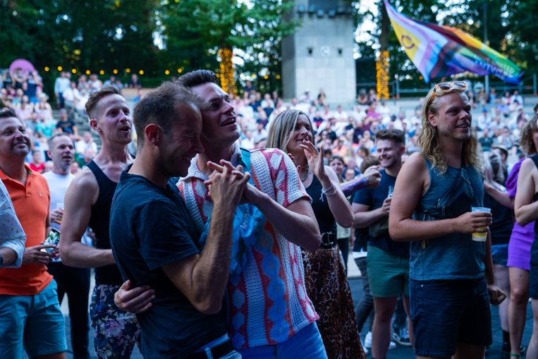 De openingsavond van de Antwerp Pride 2022 in OLT Rivierenhof. Beeld Tessa Kraan