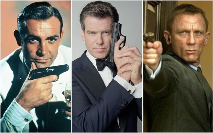 Sean Connery, Pierce Brosnan en Daniel Craig