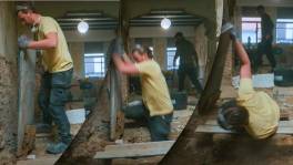 Patat! Bowdy zakt door de grond