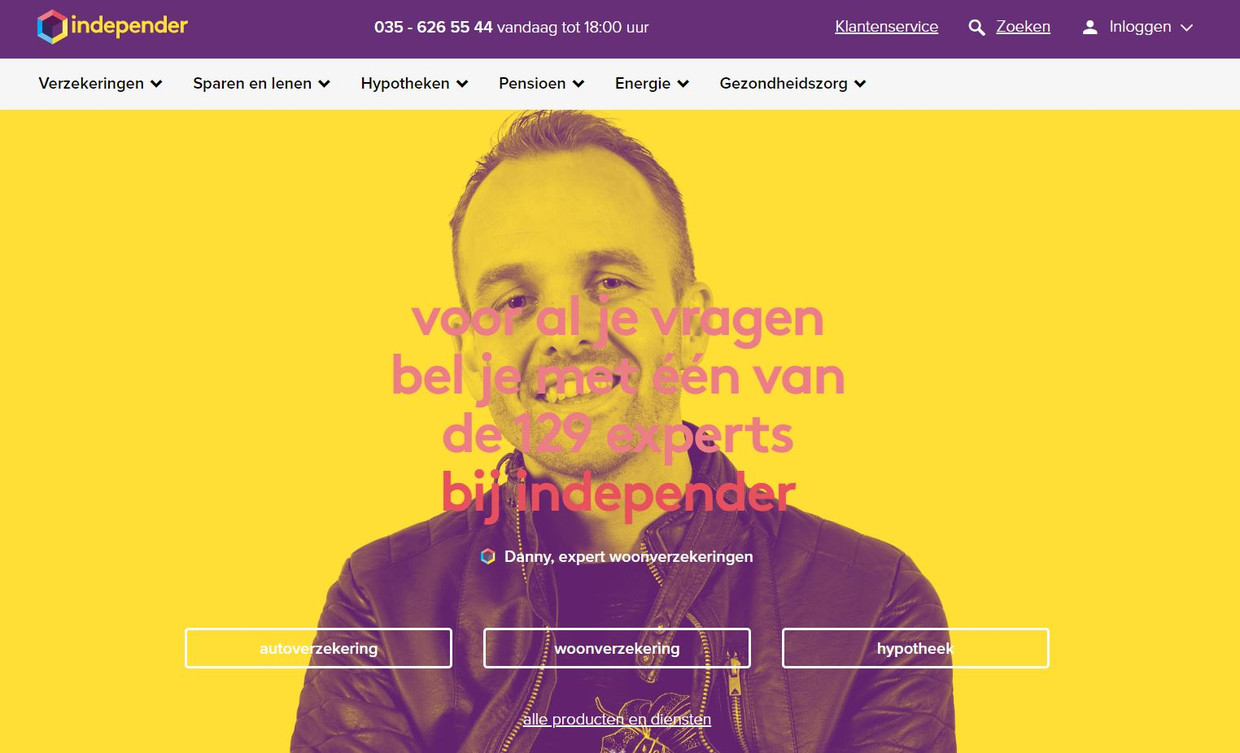 De website van Independer. Beeld 