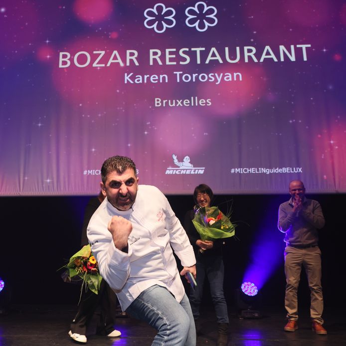 Vive émotion pour Karen Torosyan du restaurant bruxellois Bozar. Il décroche une deuxième étoile!