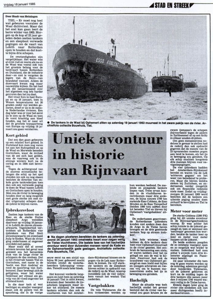 Gelderlanderpagina over het avontuur van de tankers.