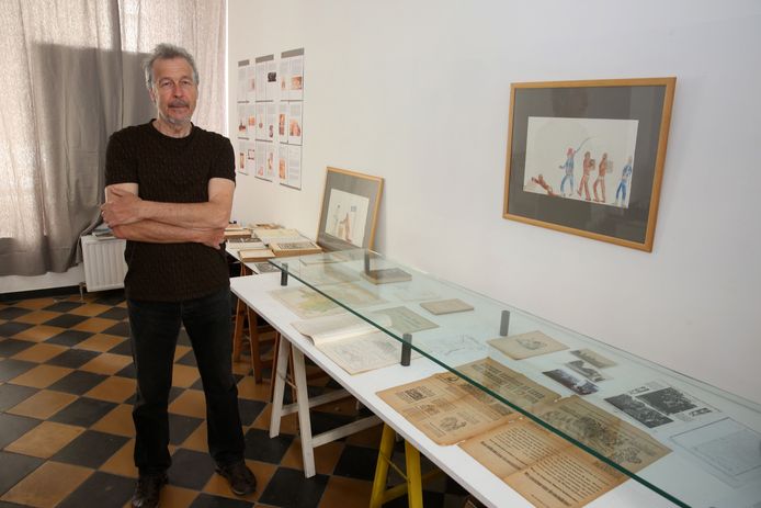 Jean-Pierre Laus enkele jaren geleden bij een tentoonstelling in het ontmoetingscentrum Averechts.