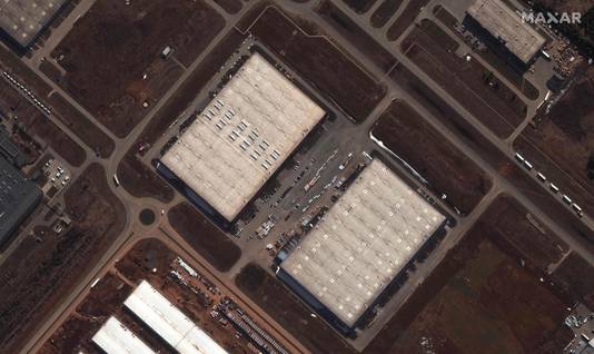 De Verenigde Staten gaven vorige week een satellietfoto vrij van de locatie waar de dronefabriek in Rusland zou komen.