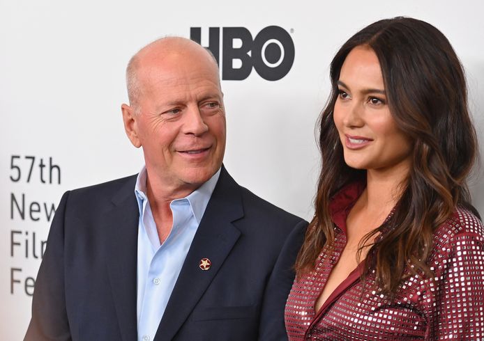 Bruce Willis en zijn vrouw Emma Heming Willis in 2019.