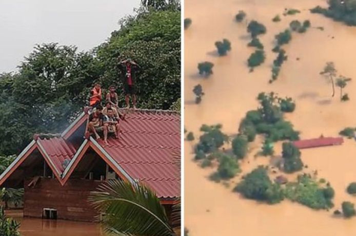 Door de dambreuk raakten verschillende dorpen overstroomd. Meer dan 6.000 mensen zouden dakloos zijn.