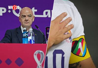 FIFA-voorzitter Infantino blijft achter verbod ‘OneLove’-aanvoerdersband staan: “We willen het voetbal beschermen”