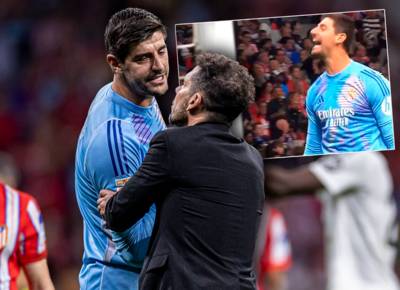 “Punish also the one who provokes”: Atlético coach critical of fans and Courtois, who responded to disgusting chants from home fans