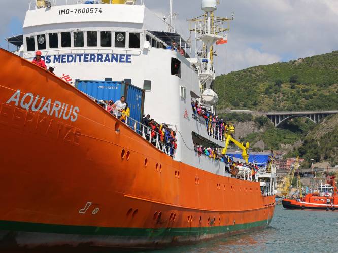 Frankrijk bereid om migranten van vluchtelingenschip Aquarius op te vangen