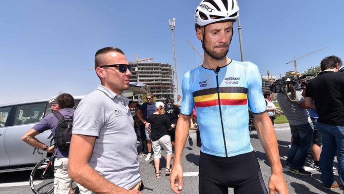 Kevin De Weert (G) croit en les chances de l'équipe belge et notamment de Tom Boonen qui roulera ses derniers mondiaux.